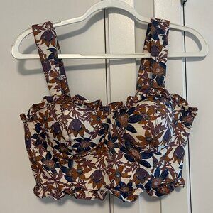 Sachin & Babi x Anthropologie Sweetheart Jacquard Crop Top